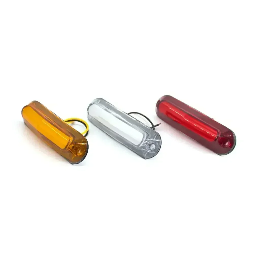 10pcs 12V 24V 6 LED Side Marker Lights Car External Lamp Indicator Warning Rear Tail Light Trailer Truck Lorry Boat Accessories