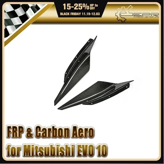 

Автомобильный Стайлинг для Mitsubishi Evolution EVO 10 Varis Ultimate, передний бампер из углеродного волокна Canard с кронштейном