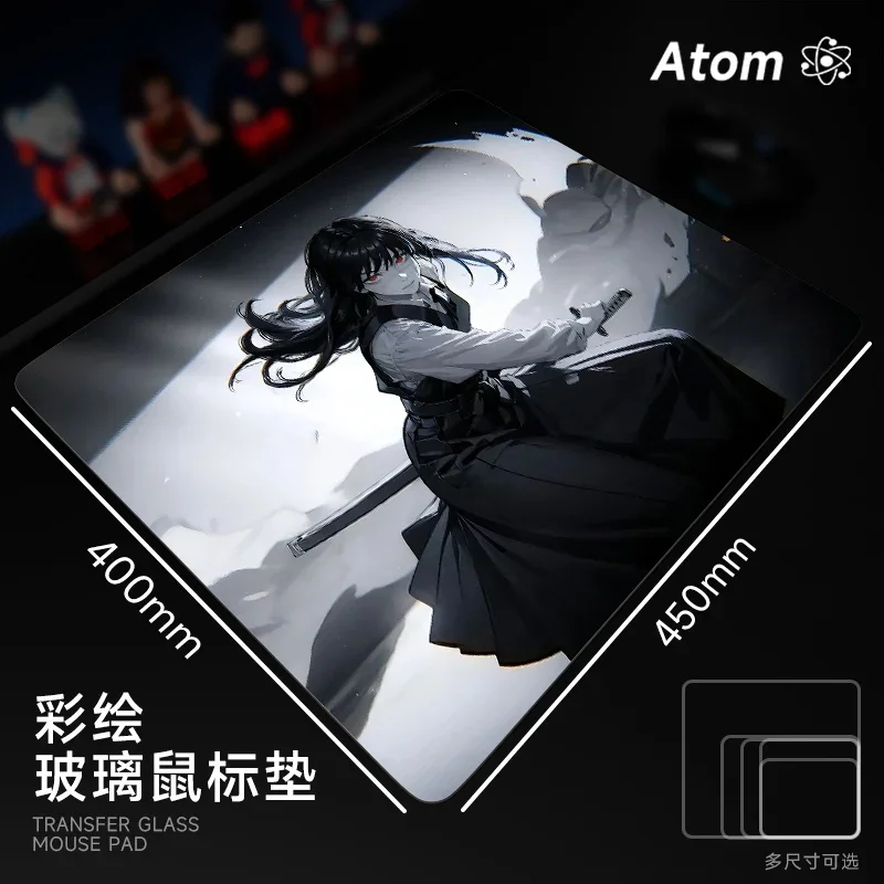 MiFuny tappetino per Mouse in vetro PV personalizzato temperato aggiornato liscio FPS Esports tappetino da scrivania Anime modello personalizzabile accessori per giocatori