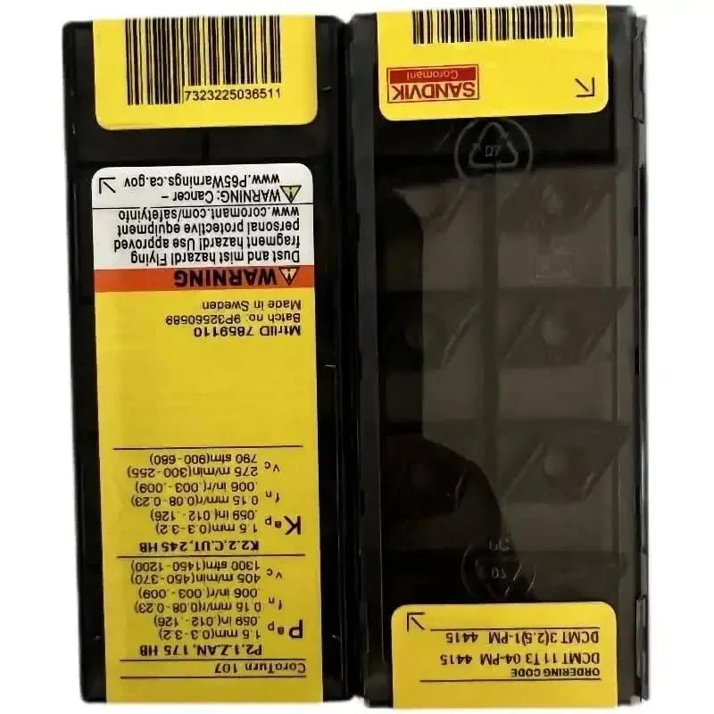 Originale SANDVIK / DCMT11T304-PM 4415 / Lama CNC in lega dura 10 pezzi