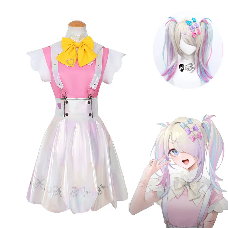 Need Girl Overdose Ame-chan KAngel Cosplay Costume Kawaii Angel Needy Streamer Overload Laser Girls Fancy Halloween Dress Wig