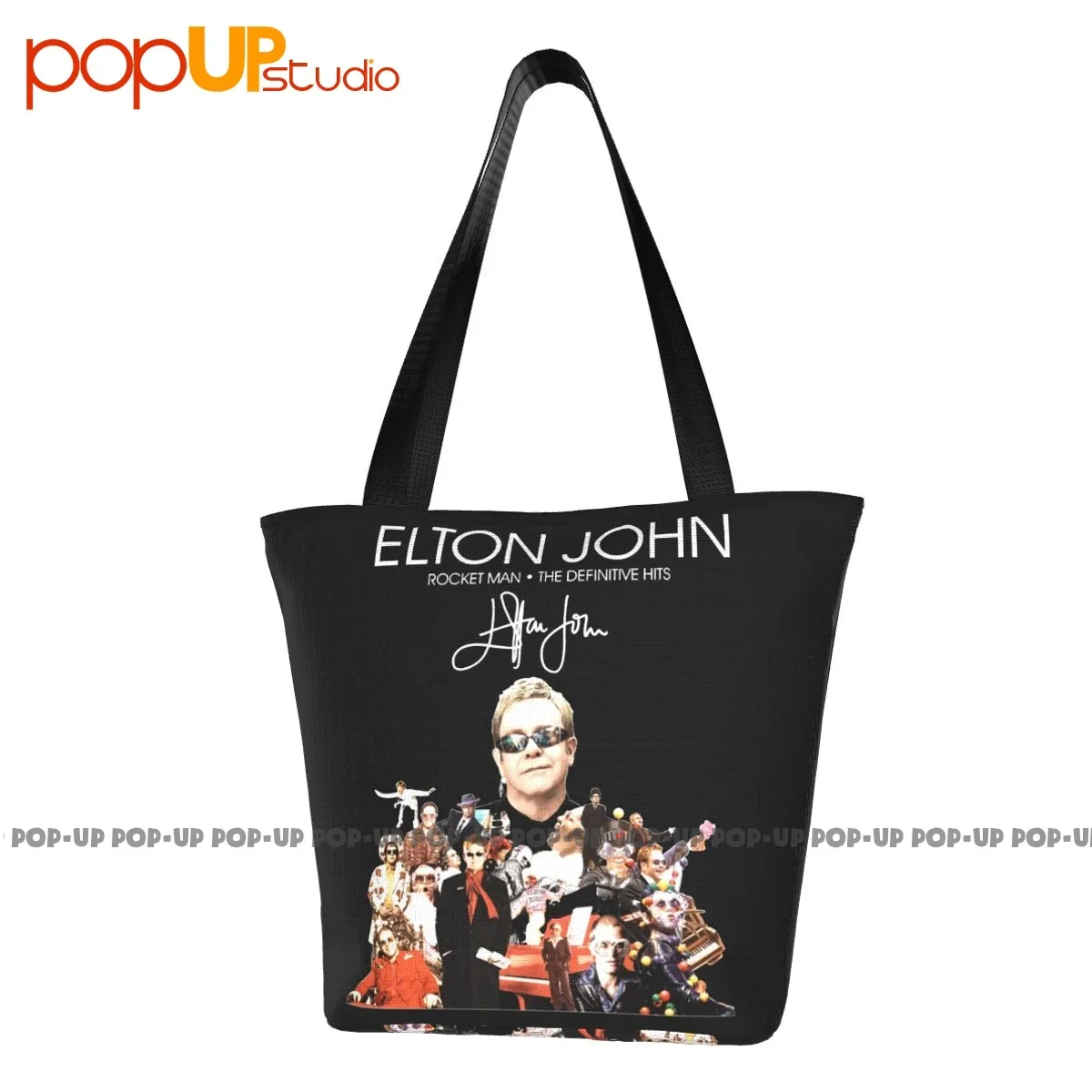 Elton John Rocket Man The Definitive Hits Funny Handbags Lunch Bag Shopping Bag Crossbody Bag