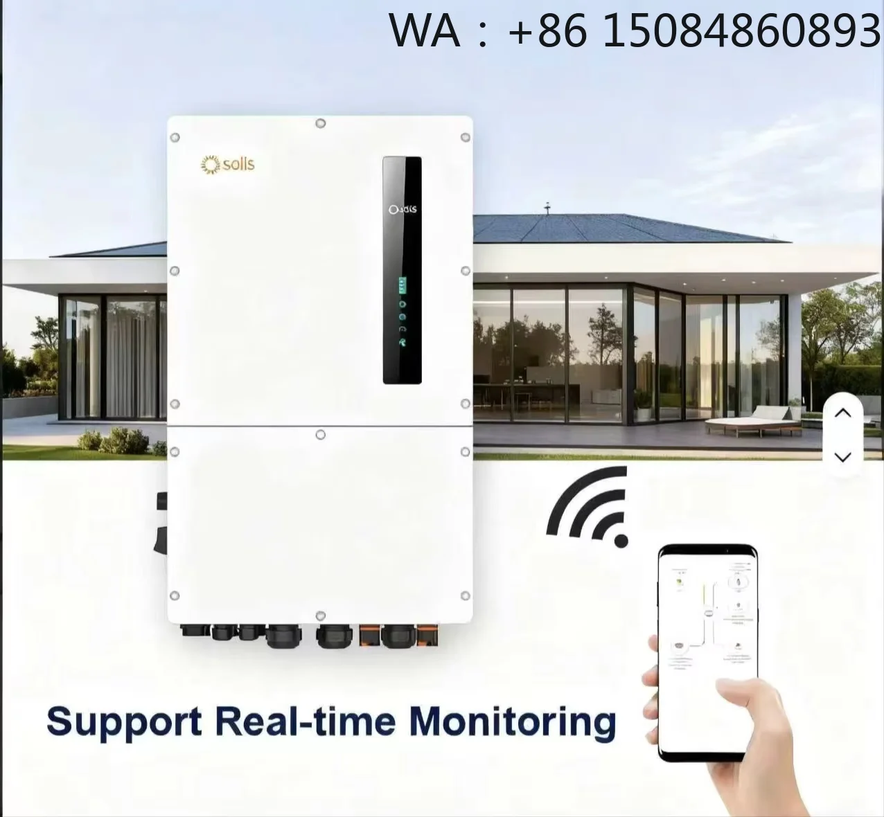 7.6KW Single Phase On-Grid Solar Inverter, Solar Accessories, 97.8% High Efficiency, 500V Input  PV System Parts