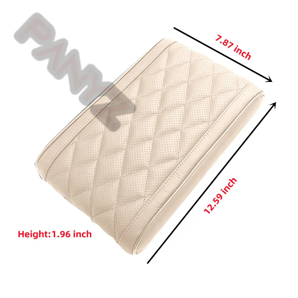 1pcs Universal Car Armrest Box Pad Premium Leather Center Console Armrest Cushion Armrest Pillow Pink Car Interior Accessories