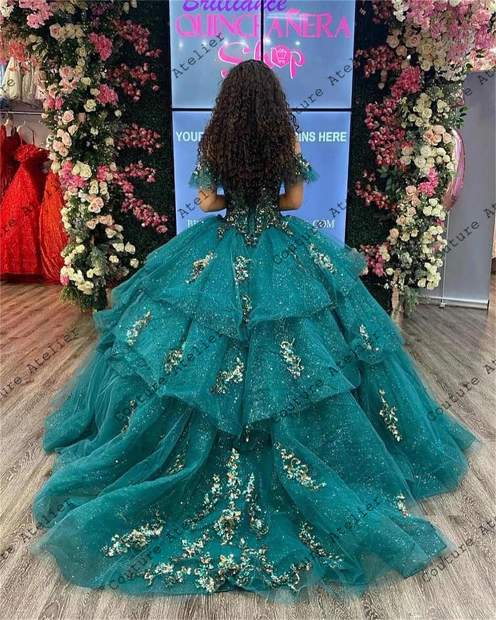 Vestidos de quinceañera brillantes con hombros descubiertos, vestido de baile con volantes, vestido de cumpleaños con cordones, 16 vestidos de quinceañero de 15 años