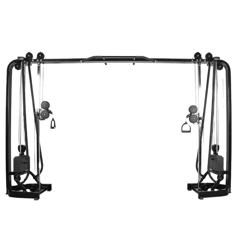 Fitness Exercise Pulley System Cable Crossover Bar Adjustable Wall Mount Lat Pull Down Machine Gym Equipment