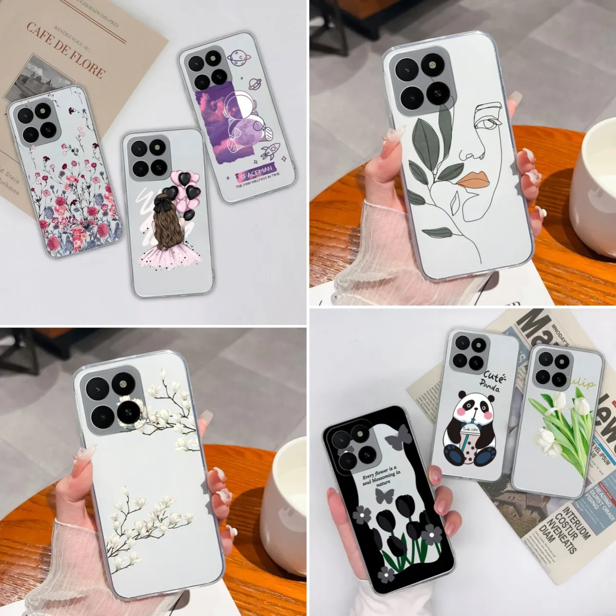 حافظة جديدة لهاتف Honor X5b Plus Shell Fashion نمط رائد الفضاء من مادة البولي يوريثان الحراري الناعمة والنحيفة والحماية المميزة لهاتف Honor X 5b Coque #1