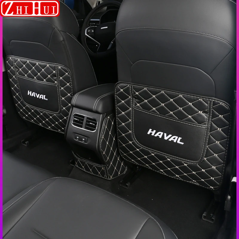 For Haval M6 2024 2023 2nd Gen M6 Plus Car PU Leather Anti Kick Mat Pad Anti-kick Protector Mats Seat Back Protector Accessories