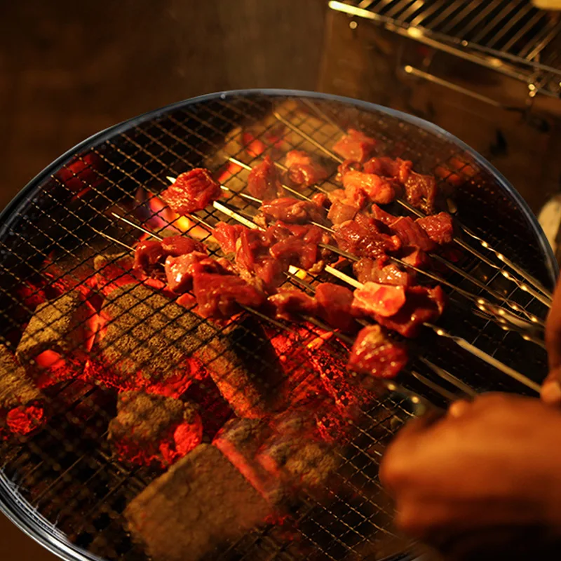 

Portable Multi-Person Grill Portable Camping Stove Outdoor Camping Bbq Grill Folding Stainless Pouch Brazier Folding Oven