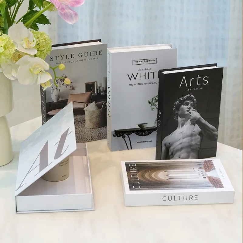 Innovative Openable Faux Book Storage Organizer with Simulation Book Cover Design Creative Artistic Decorative Book Box