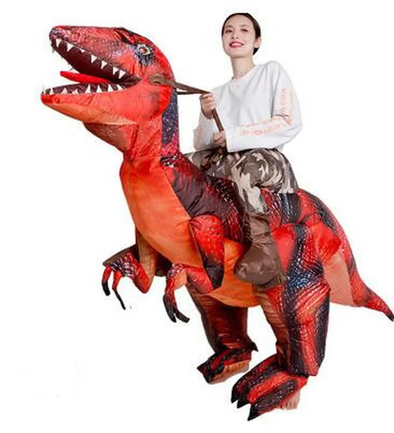 

Inflatable Dinosaur Adult Kids Costume Riding Dinosaur Cosplay Halloween Suit Birthday Gifts