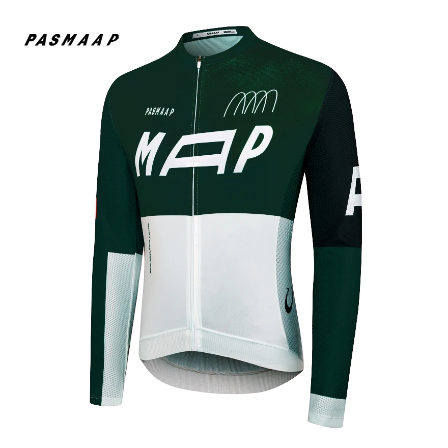 PASMAAP-Camisola Masculina Ciclismo, Manga Comprida, Pro Team, MTB Roupa de Bicicleta de Estrada, Camisa Respirável, 2022