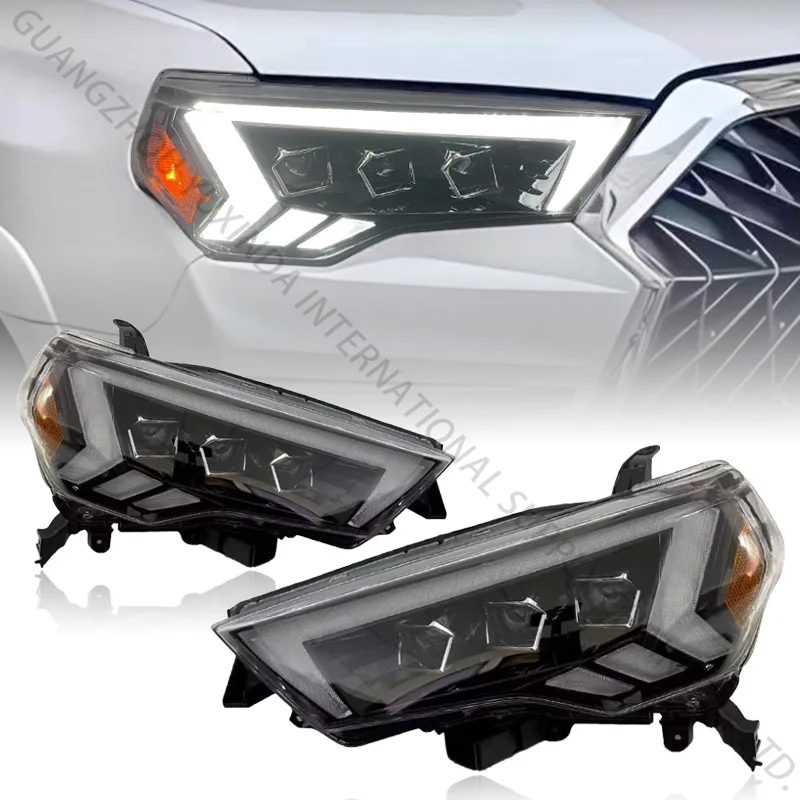 السيارات LED المصابيح الأمامية الجمعية سيارة رئيس ملحقات المصابيح أجزاء لتويوتا 4 عداء 2014-2020 نمط جديد أضواء LED بالجملة