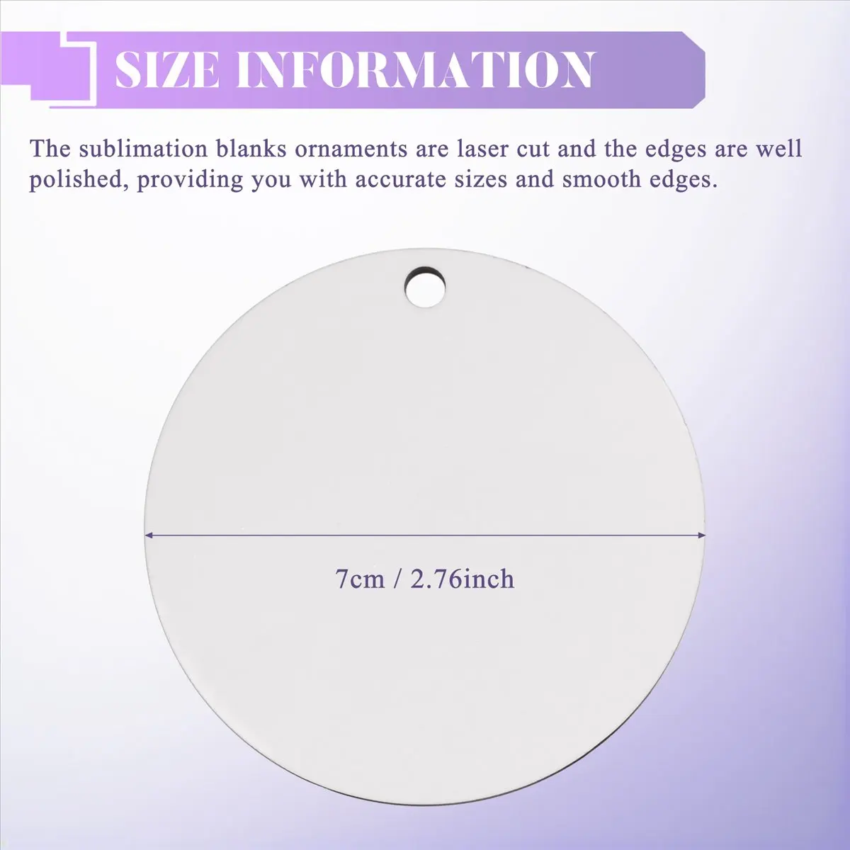 [N84R] 35 Pieces Sublimation Ornament Blanks, Round Blank Sublimation Ornaments Sublimation for Christmas Tree, DIY Handmade