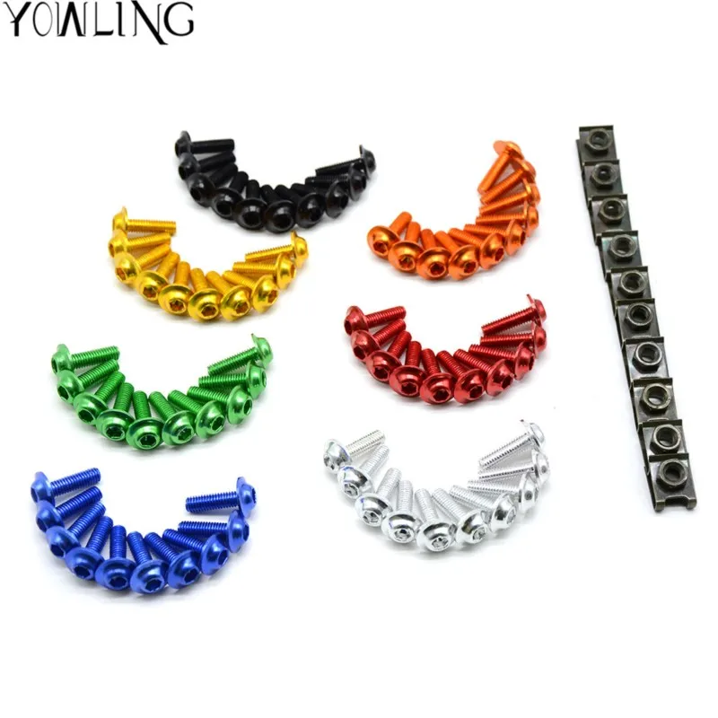 دراجة نارية الألومنيوم هدية البراغي سباير السحابة كليب مسامير الجوز ل VOGE 525R 250RR 300RR 300AC 500AC 650DS 250 300 RR 500 التيار المتناوب #3