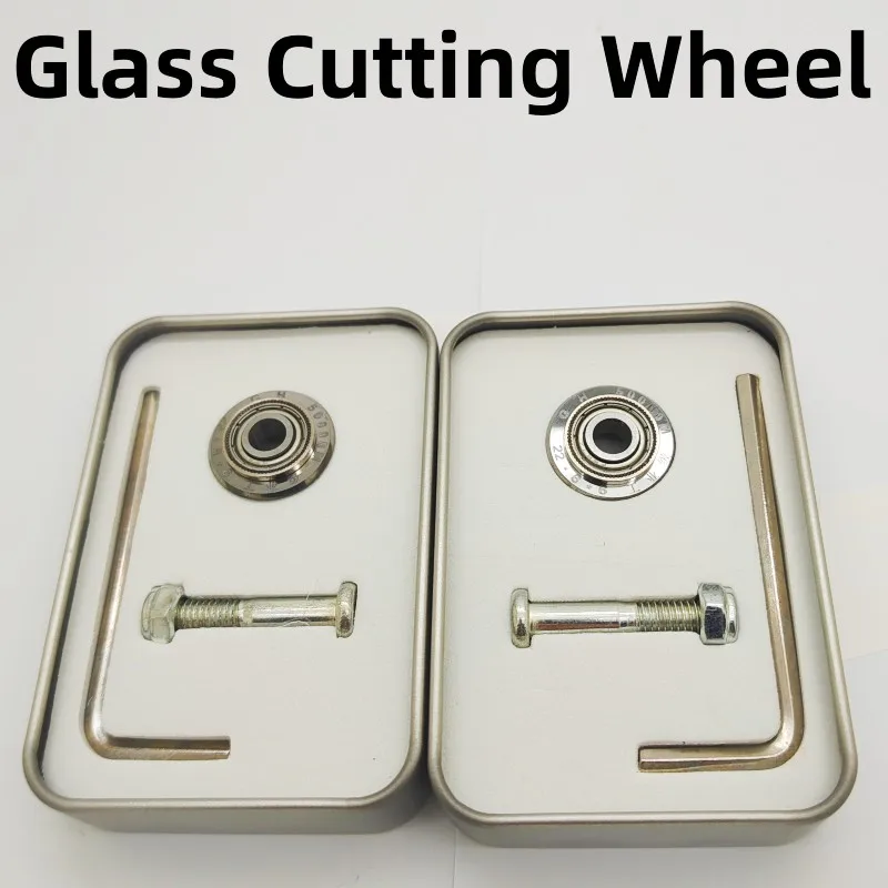 Tile Cutter Wheel Glass Metal Alloy Manual Rotary Bearing Knife Blade Pushing Cutting Steel Carbide Tool 22mm