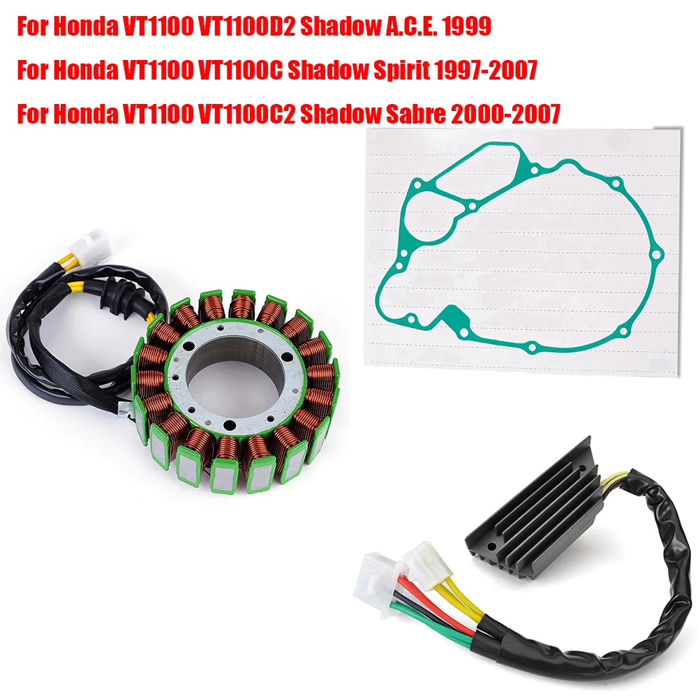 VT 1100 Engine Stator Coil Voltage Regulator rectifier With Gasket For Honda VT1100 VT1100D2 VT1100C VT1100C2 VT1100T Shadow