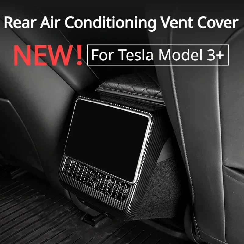 For New Model3 Highland 2024  Rear Air Condition Vent Cover Trim Anti Kick Dustproof Cover Protector for Model3+ Car Accessories