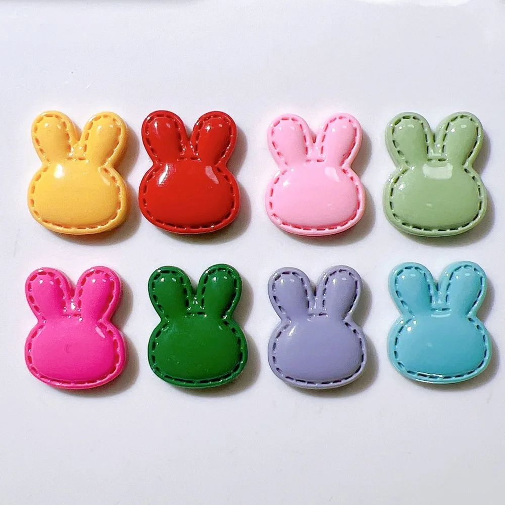 10pcs Mini Kawaii Cute Fake Color Rabbit Flat Back Cabochons Scrapbook Diy Party Hairpin Accessories Home Decoration Craft