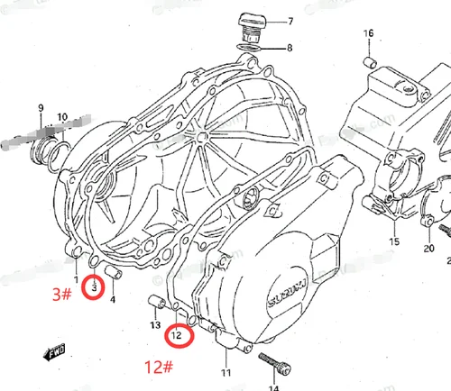 Imagen 2 del producto Junta de la cubierta del embrague del engranaje de arranque del cárter de la motocicleta para Suzuki Bandit GSF400 GSF400P GSF 400P 1991-1993