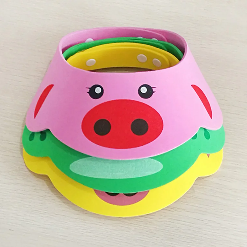 Pencucian rambut kartun bayi, pemblokiran air, topi pelindung telinga, topi mandi bayi, alat cuci dan pelindung