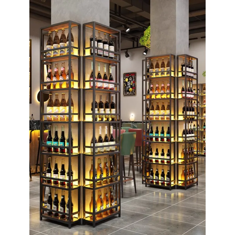 Bar column decoration wine rack wall-hung winery wine rack