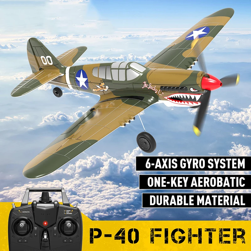 

NEW 400mm Zero/BF109/T28/P40/P51D Mustang/F4U Corsair 4-Ch RC Plane 2.4G 6-Axis RTF A6M Airplane RC Fighter Toys Gifts