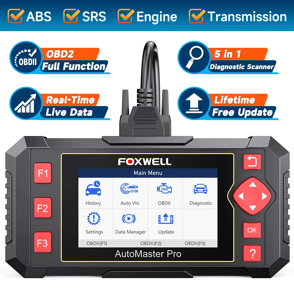 Foxwell NT604 Elite OBD2 Automotivo Scanner 4 System Diagnostic Tool OBDII Eingine Code Reader