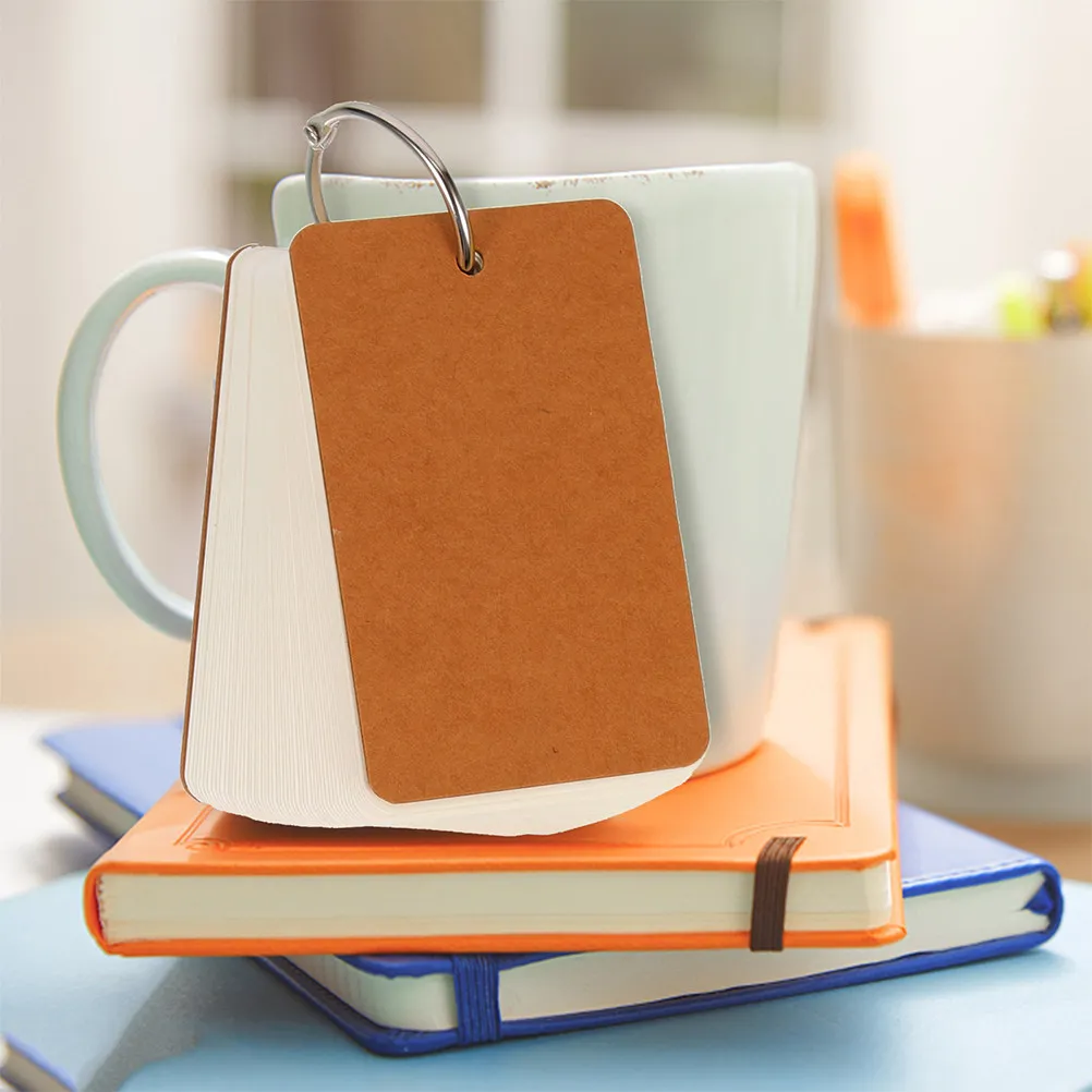 10Pcs Blank Flash Cards English Words Cards Portable Notepads Thick Cardstock for Study School Office Student Flashcards Memory
