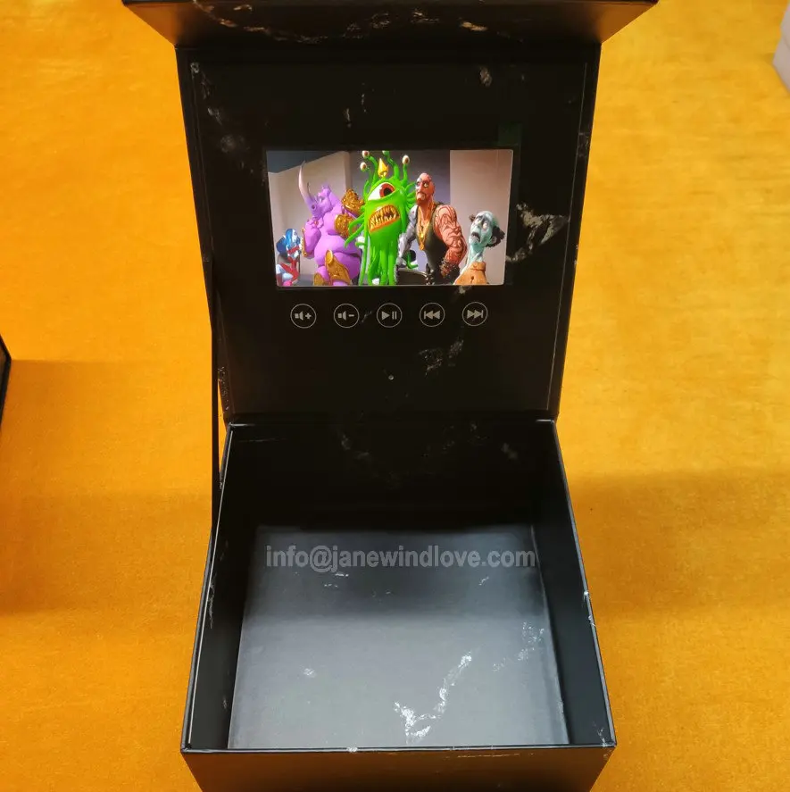 Lcd Gift Boxes Marble Packaging box with Video Screen 5 inch Led Lcd Video Gift box For Birthday Marketing Items Giveaways