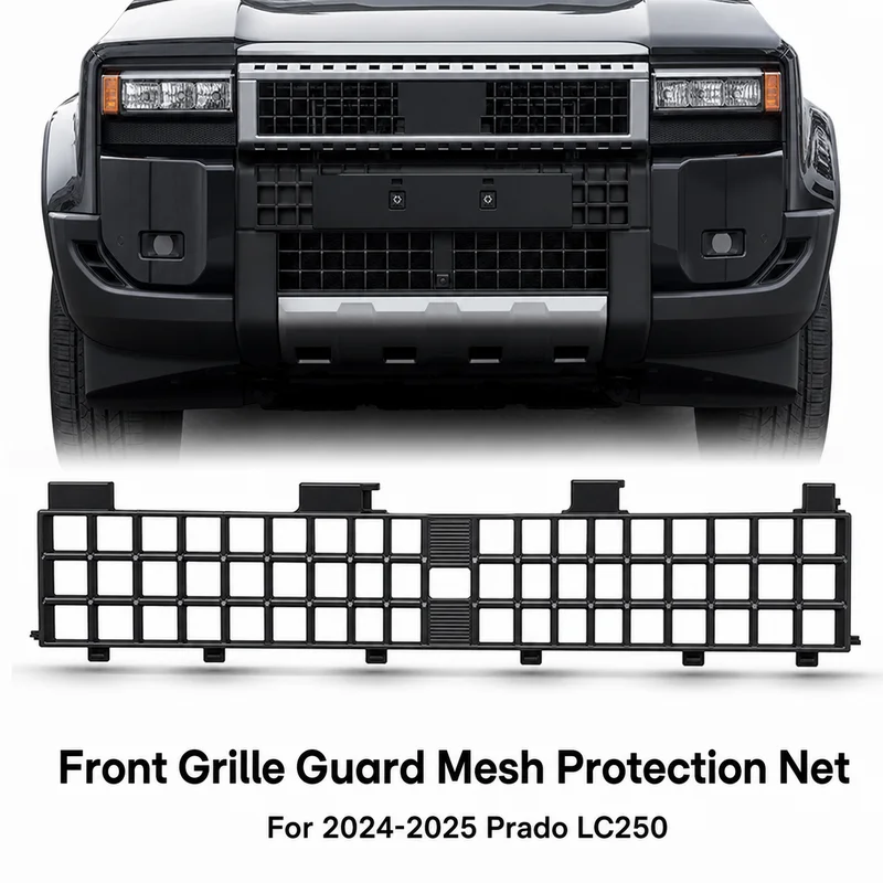 For 2024-2025 Prado LC250 Front Grille Guard Mesh Protection Net Custom Fit Clip-On Upgrade Auto Parts