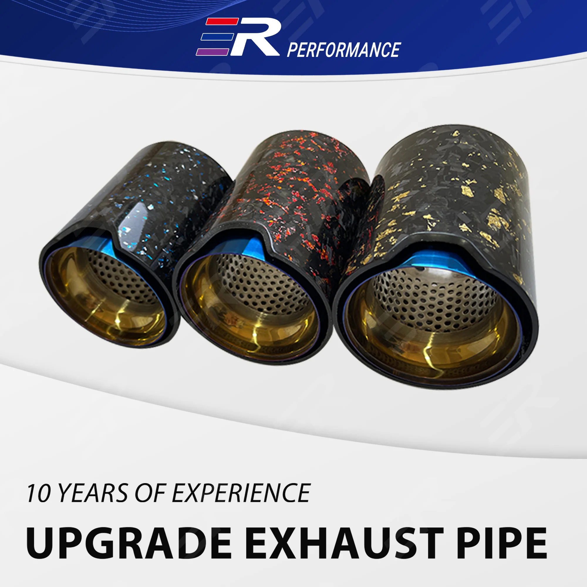 

ER Genuine Carbon Fiber Exhaust Tips car accessories nozzles pipe for BMW M2M3M4 Tail Tips auto end Pipe parts modification