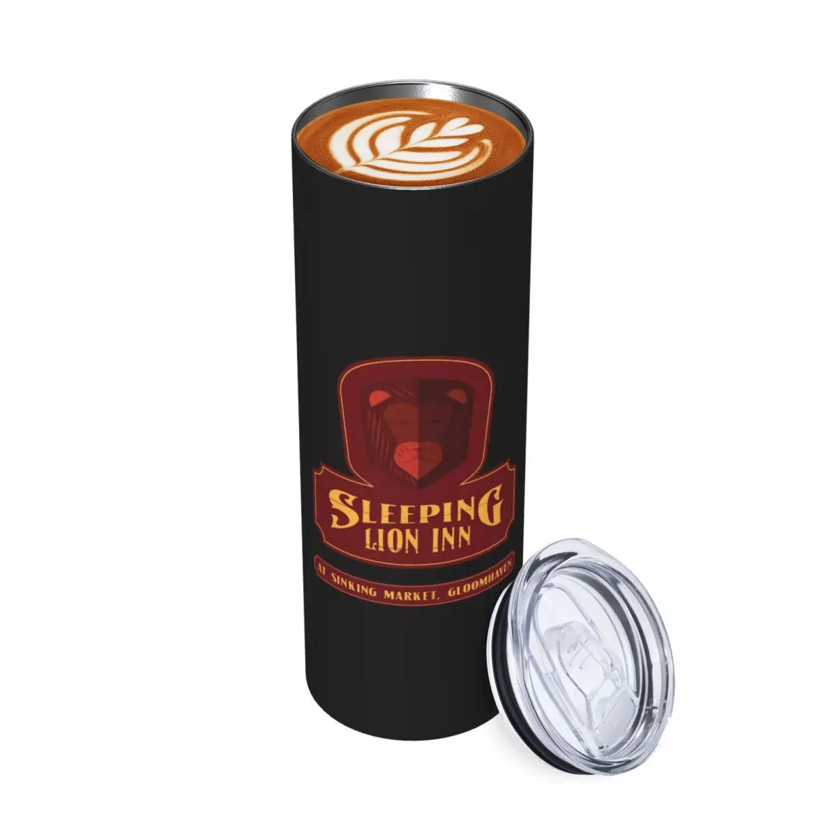 The Sleeping Lion Inn SIgn Stainless Steel Tumbler Vacuum Insulated Mug Thermal Cold Bottle Straws With Lid 20oz