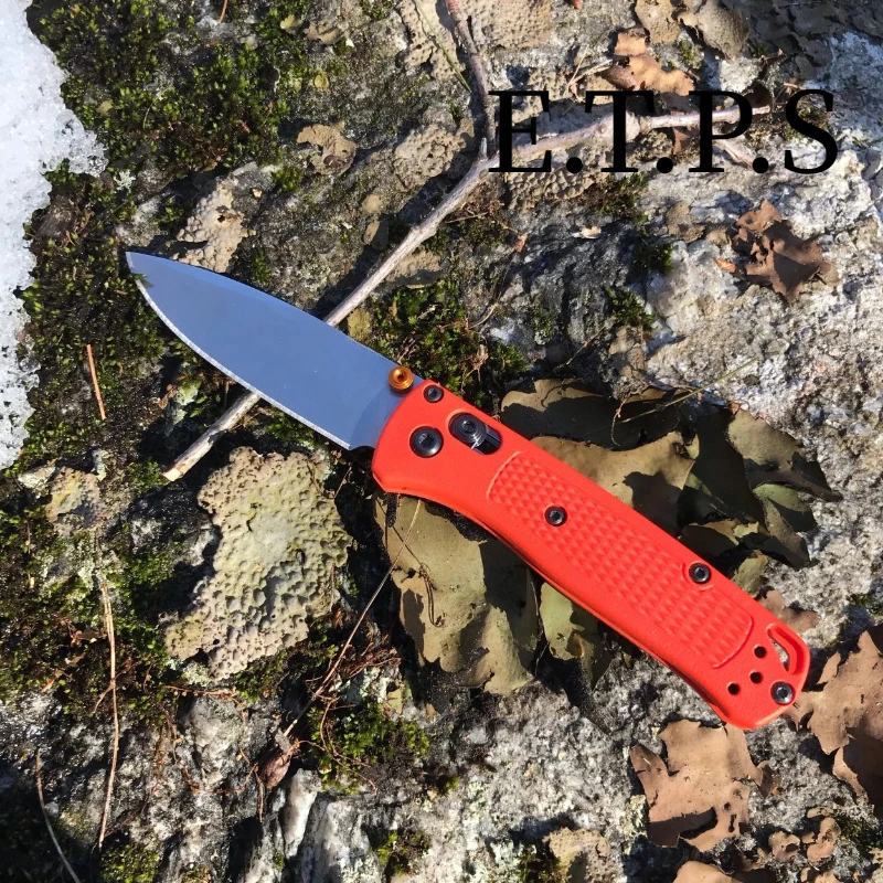 BM 533-3 MINI Bugout Nylon Wave Fibre Handle Axis Lock Folding Outdoor Pocket Knife EDC Camping Hunting Tools