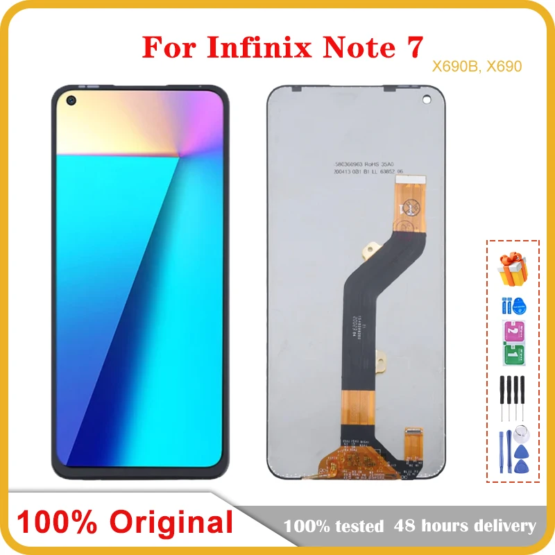 

Original For TECNO X690 X690B ​LCD Display Touch Screen Assembly Repair Parts For Infinix note7 Touch Screen For tecno Note 7