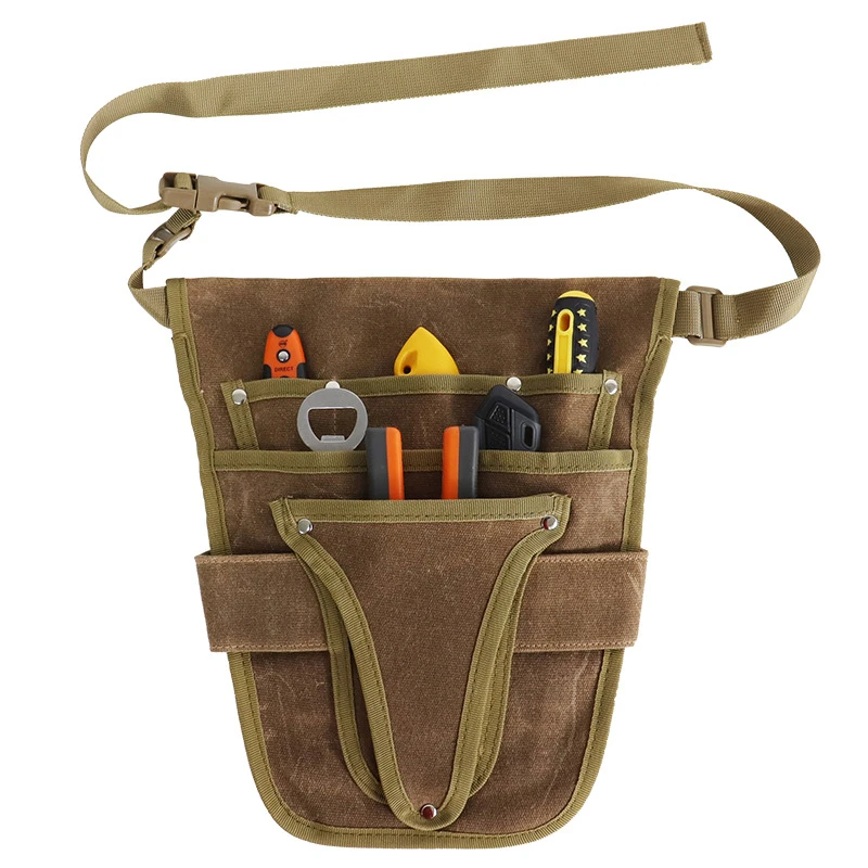Portable Storage Bag With Adjustable Straps And Apron Pocket, Tool Bag For Electricians And Carpenters, Suitable For Gardening