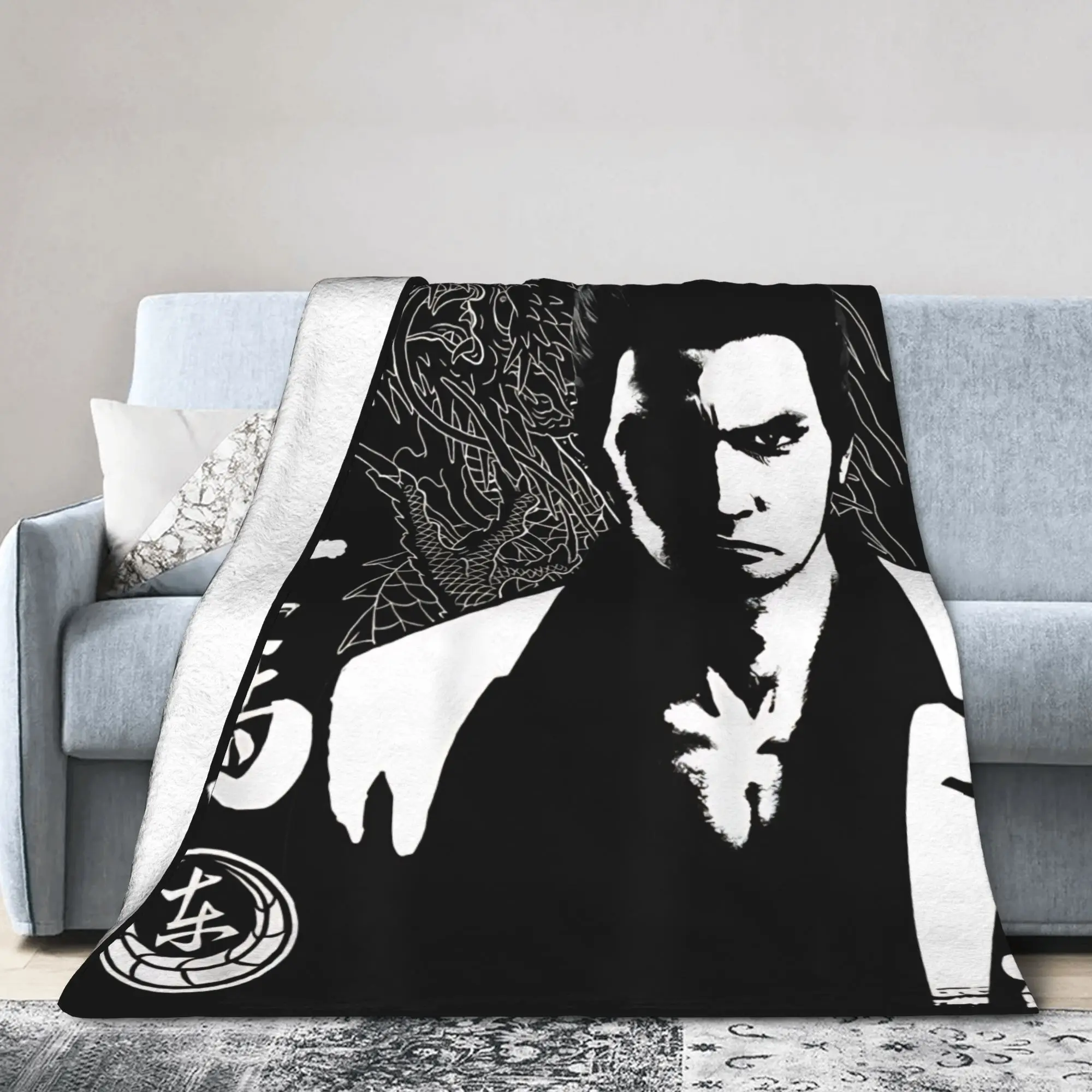 Kazuma Kiryu Blanket Flannel Like a Dragon Yakuza Game Warm Throw Blanket for Car Sofa Couch Bedspread
