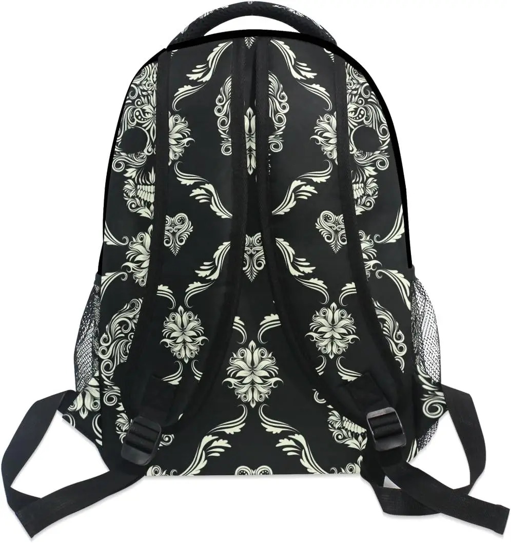 Sugar Skull Day of the Dead Boys Girls School Computer Backpacks Book Bag Travel Hiking Camping Daypack