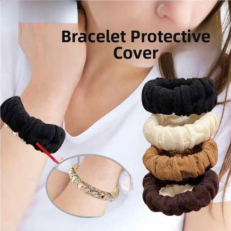 

Protective Bracelet Sleeve Elegant Jade Bracelet Anti-Knock Wrist Protector Foldable Half-Finger Gloves for Young Men And Women