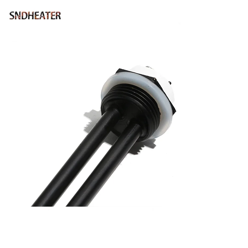 SNDHEATER 220V 380V Electric Solar Water Tank Heater Tube DN25 G1" Thread Black Bend Oil Heating Element 1000W 2000W 3000W 6000W