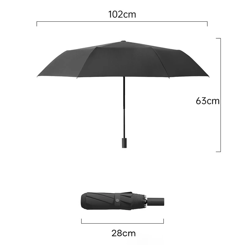 Parapluie coupe-vent pour hommes et femmes, léger, Simple et pliable, grand Parasol d\'extérieur, 8K, 250G, nouvelle collection