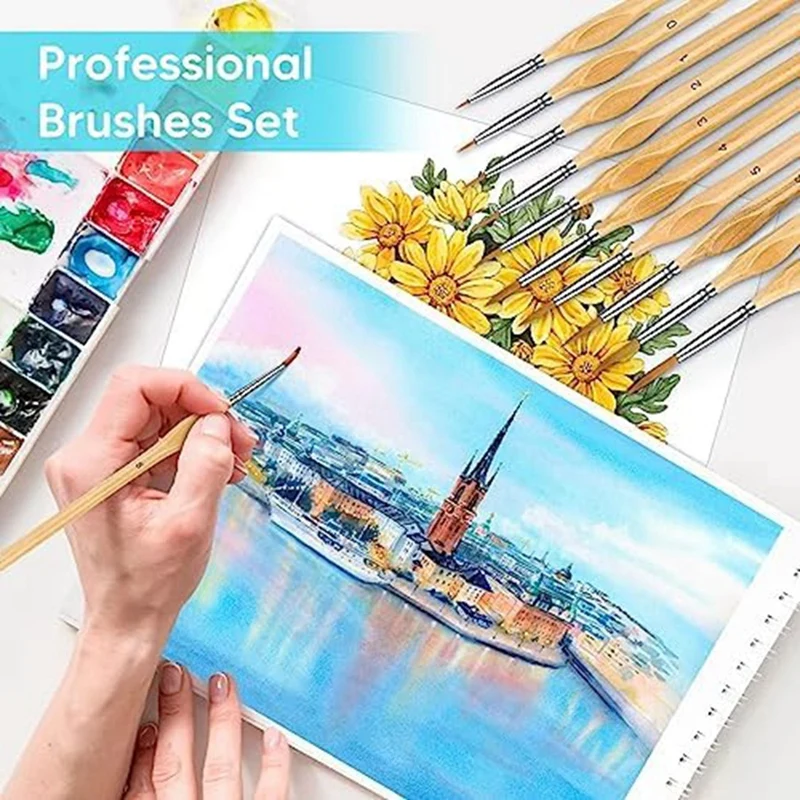 11PC Fine Detail Paint Brush Set Mini Small Painting Brushes Fit For Art,Crafts,Acrylic,Watercolor