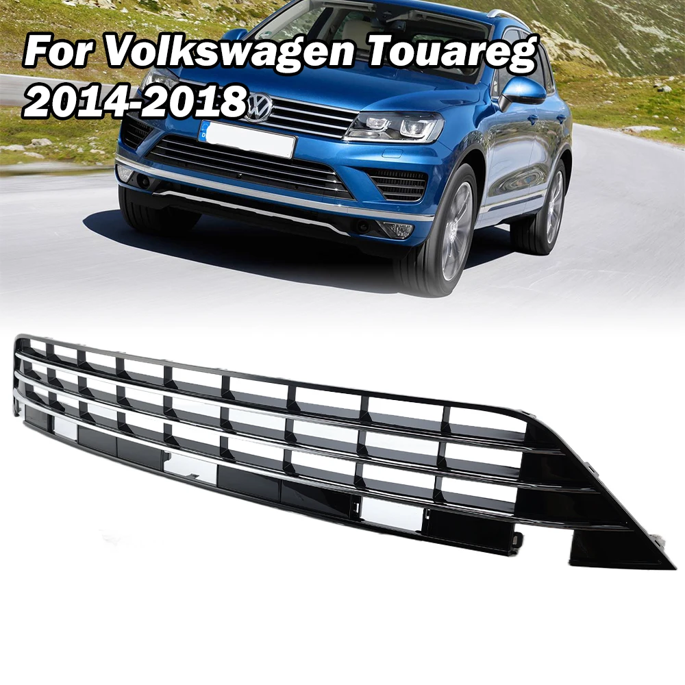 

Front Lower Bumper Center Grille for Volkswagen Touareg 2014 2015 2016 2017 2018 ABS Replacement 7P6853671H Racing Grills