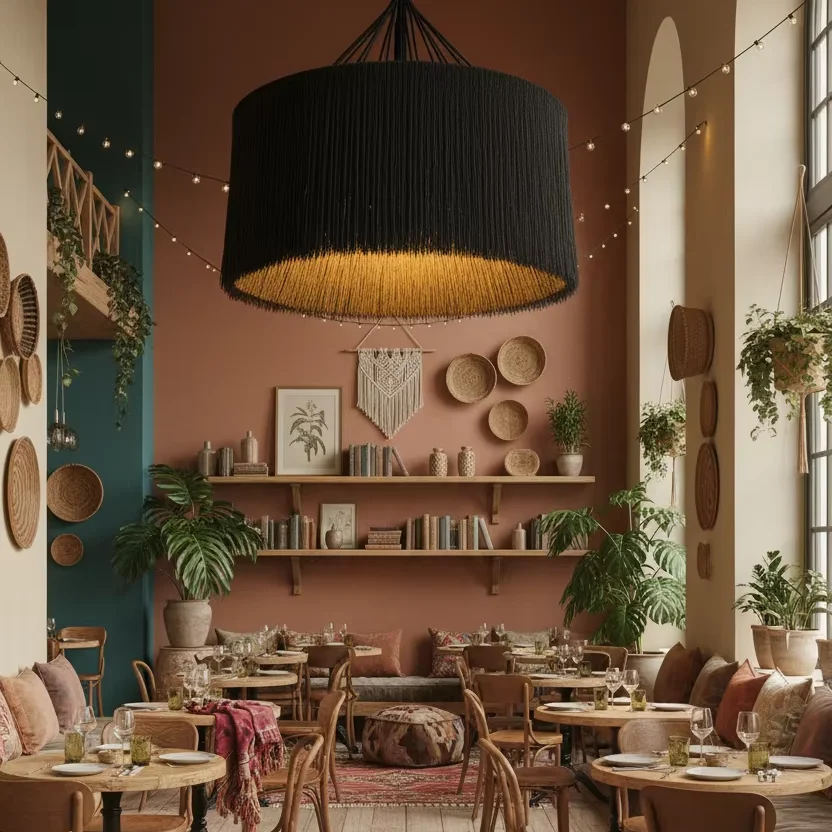#￥Embarillado Polyester Hanging with Bohemian Macrame Style Indoor & Outdoor Hotel Lighting for WeddingsArt DecoVertical Pattern