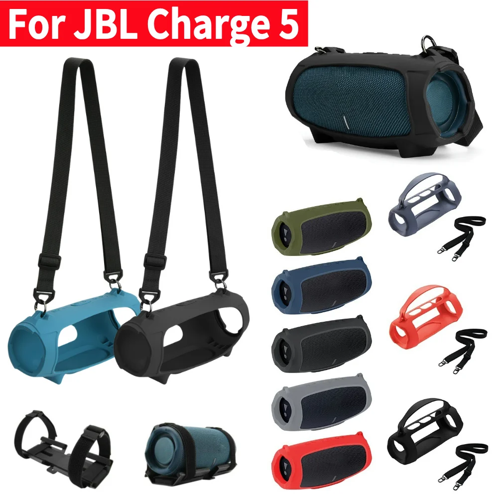 Silicone Speaker Case For JBL Charge 5 Anti-fall Protective Cover
