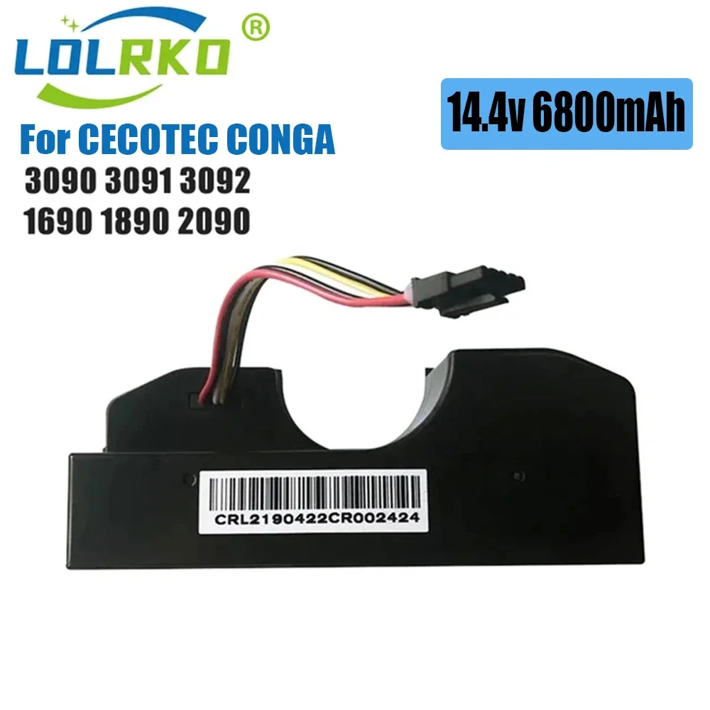 

Вакуумная батарея для CECOTEC CONGA 3090 CONGA 3091 CONGA 3092 CONGA 05173 подходит для 6800 14,4 мАч/Вт/ч в li-ion