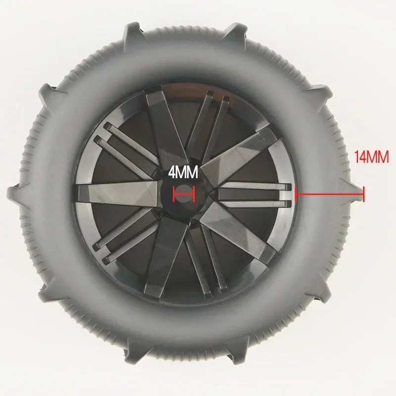 80Mm Upgrade Zandwielbanden Strandband 12Mm Hex Hub Voor Wltoys 144001 124018 124019 12428 Een B C 12427 144002 1/14 1/16 Rc Auto