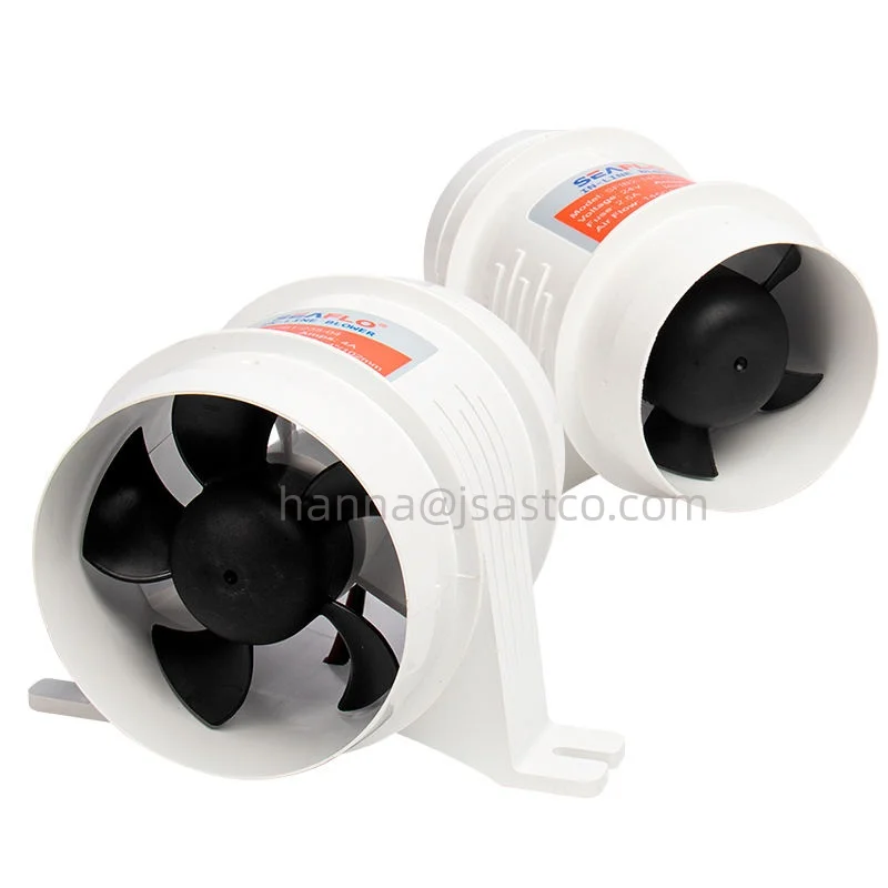 Hot Sale Seaflo Marine in Line Bilge Blower Fan 12V 24V ABS Five Blade Ventilation Exhaust for Boat RV Yacht