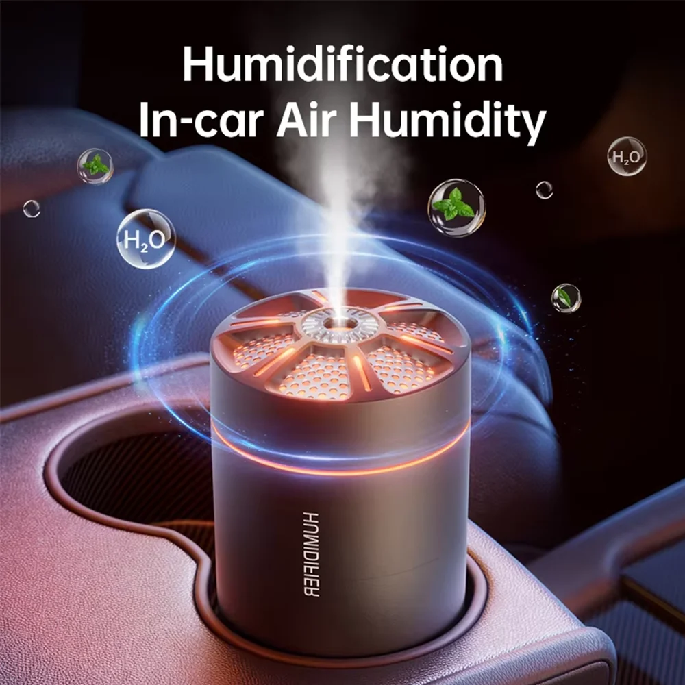 

Портативный мини-увлажнитель USB для домашней спальни и автомобиля, красочная атмосфера, очистка света и увлажнение в одном