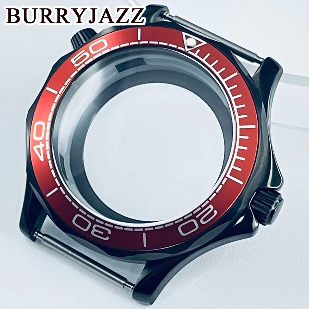41mm Stainless Steel NH35 NH36 NH37 NH38 Case Mens Divers Watch Case+Bezel Parts For Seiko Mods Seamaster Mechanical Watch Part